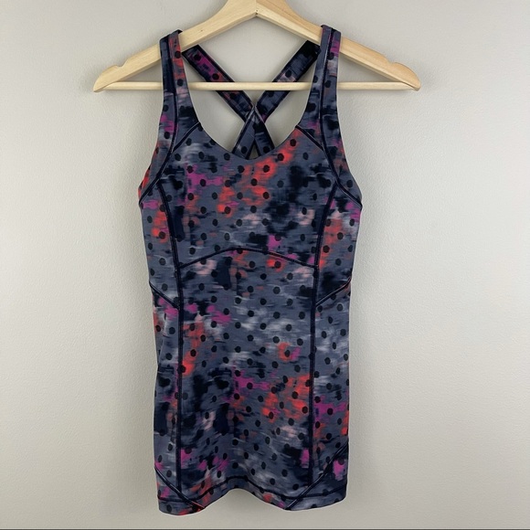 LULULEMON Windy Blooms Regal Plum Polka Dot Kanto Catch Me Tank - Picture 3 of 10